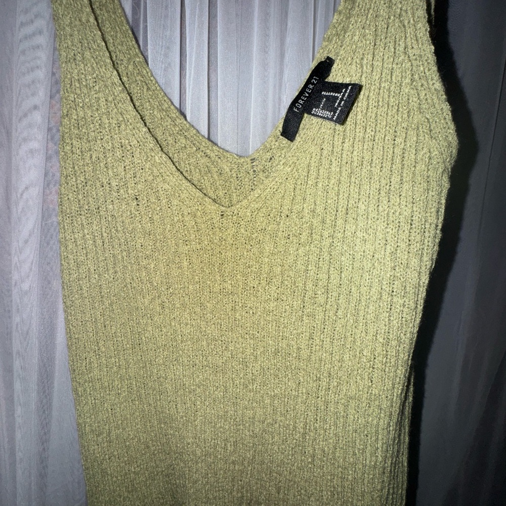 Forever 21 Sage Ribbed Knit Tank